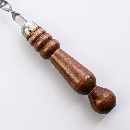 Шампур нержавеющий 670*12*3 мм с деревянной ручкой в Магнитогорске
