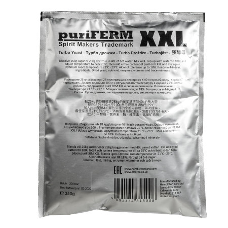 Turbo yeast alcohol "PuriFerm XXL" (350 gr) в Магнитогорске