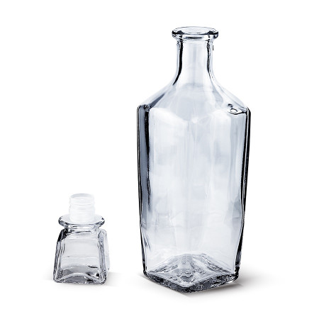 Бутылка (штоф) "Элегант" стеклянная 0,5 литра с пробкой  в Магнитогорске